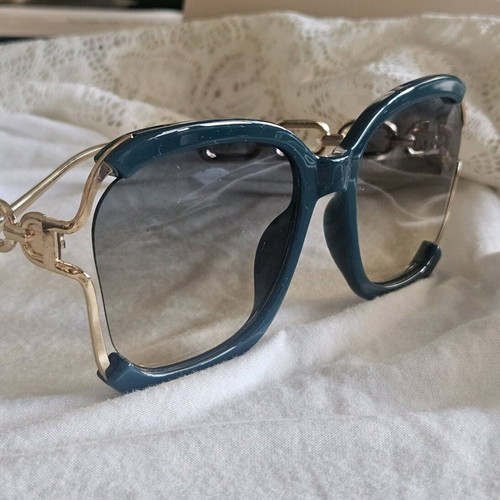 Sunglasses green with gold new