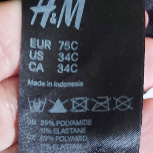 H&M Vintage Pushup Wonder Bra Black, like new, 2 pcs