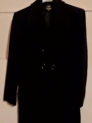 Genia Women's Wool Cross-Over Coat black, like new, size 50