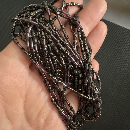 Vintage necklace without clasp used, brown