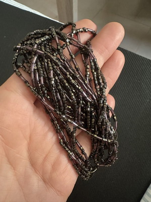Vintage necklace without clasp used, brown