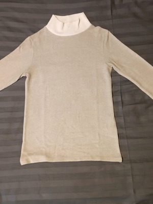 Stradivarius long sleeve shirt like new, white and beige, size S