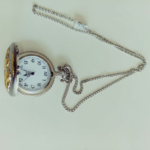 Zeppelin men's pocket watch new, silver and gold
