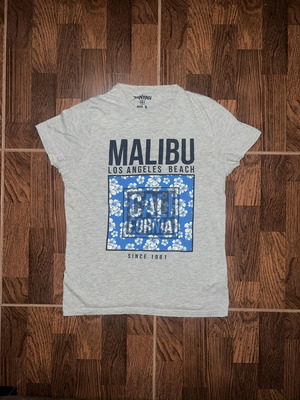 Μπλούζα Malibu Los Angeles Beach γκρι μεταχειρισμένη, μέγεθος Small