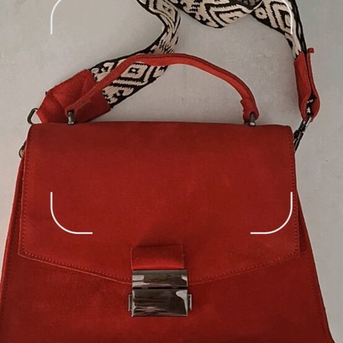 Bonendis Suede bag red like new, crossbody