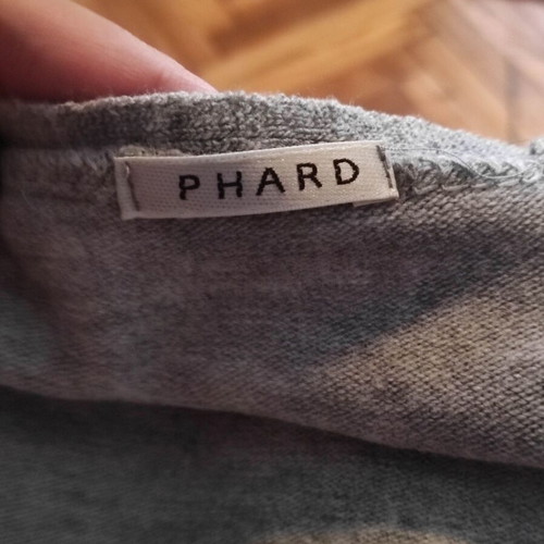 Phard knitted tank top with glitter letters, like new, gray