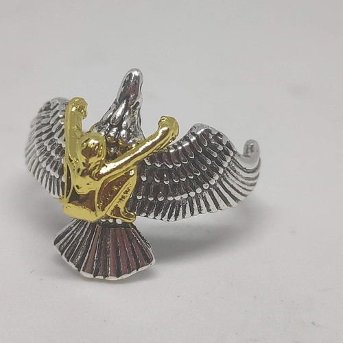 Men's eagle ring with gold detail size 12 like new