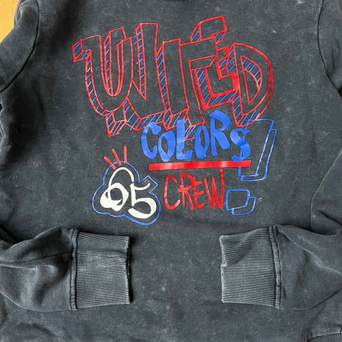 Benetton kids sweatshirt 11-12 years XXL stonewashed used, gray