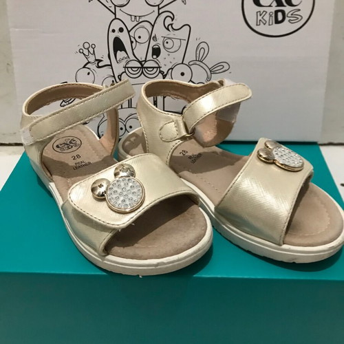 Exe Kids leather sandals size 28 like new, white beige