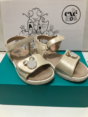 Exe Kids leather sandals size 28 like new, white beige