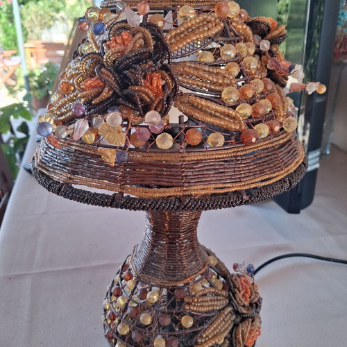 Lamp Vintage Victorian Style hand made, brownish gold bronze color