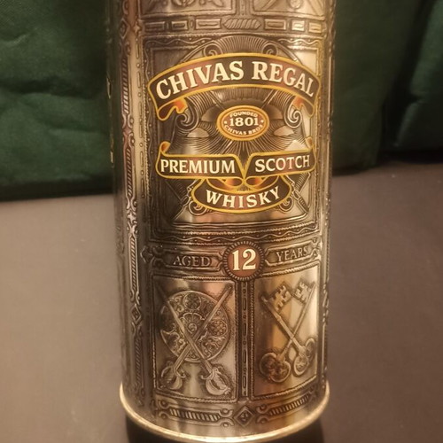 Vintage Chivas Regal 12 Years Old Metal Whisky Tin Case like new