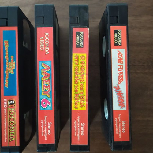 Video cassettes used, pack of 6, dubbed animated cartoons