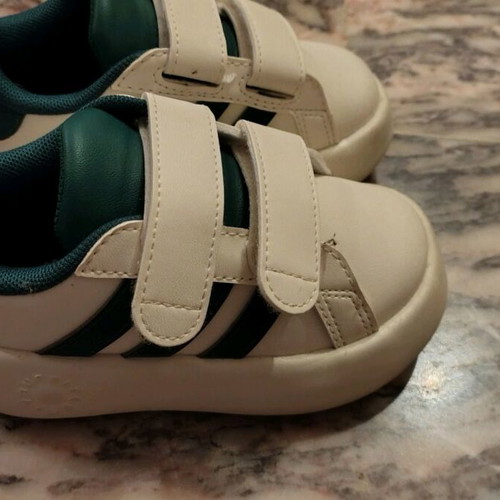 Adidas baby sneakers like new, size 23, white and green