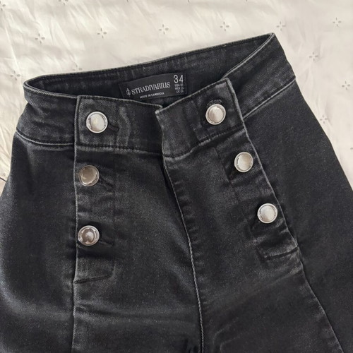 Star Body H black flare jeans used, elastic XS