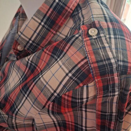 Zara shirt like new, size M, blue and red plaid