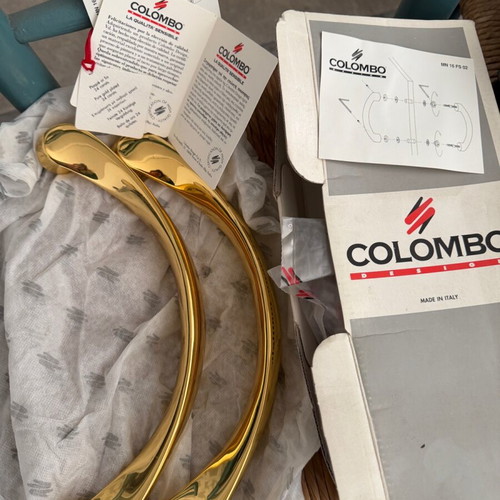 Colombo Design MN 16 FS 02 door handles new, polished brass