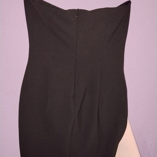 Zara Woman Strapless Mini Dress like new, black and off white ruffles
