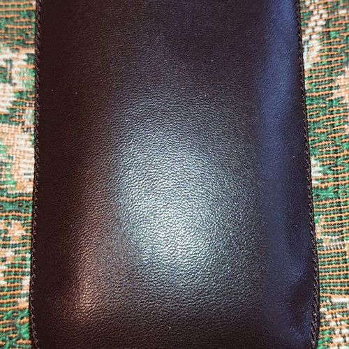 Vertu leather pouch like new, embossed logo, dark brown