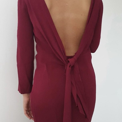 Massimo Dutti dress like new, cherry -  23,00 - Vendora.cy