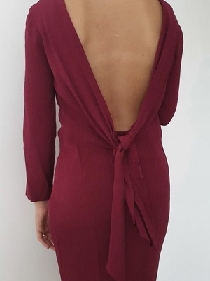 Massimo Dutti dress like new, cherry evening size 40