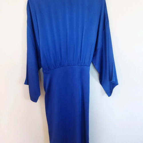 Satin dress like new, blue, size L
