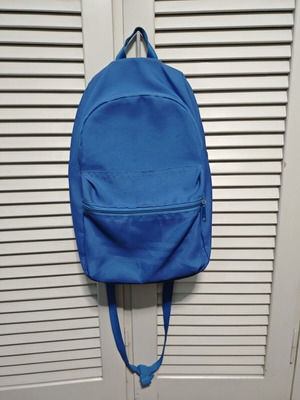 Adidas backpack blue used for daily activities
