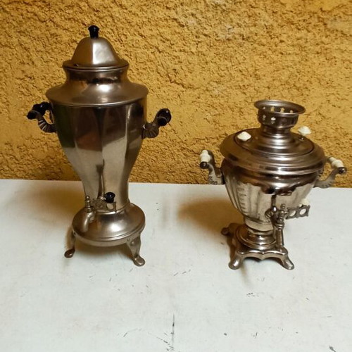 Russian samovars used, set of 2, electric from 1974