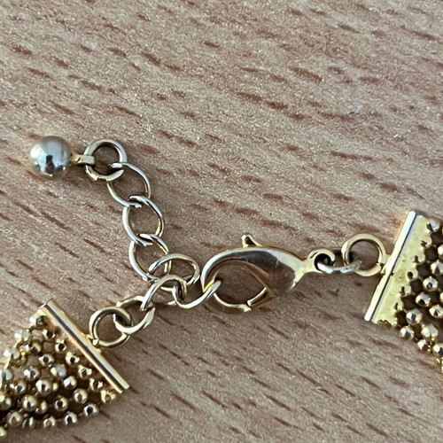 Gold-Tone Stainless Steel Multi-Strand Bracelet like new