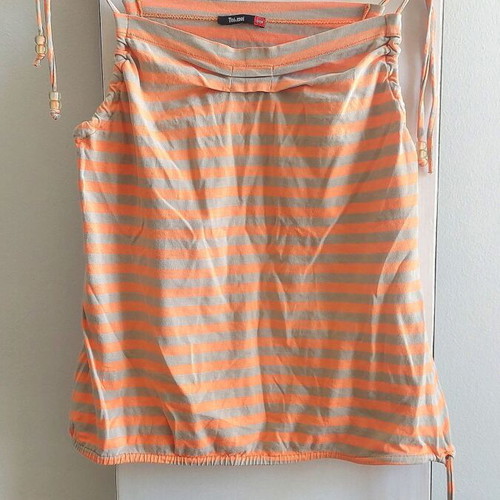 Toi&Moi striped top with adjustable ties, medium/large