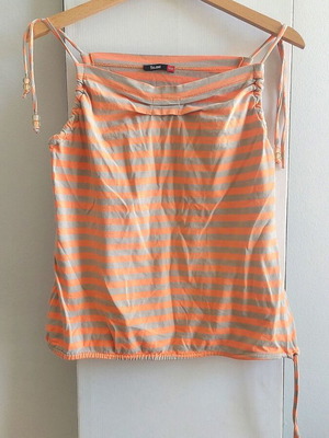 Toi&Moi striped top with adjustable ties, medium/large