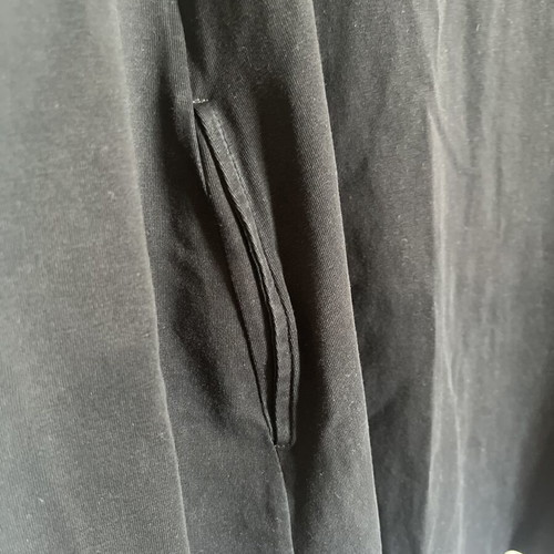 Black short-sleeve dress with pockets, used, cotton, United Colors of Benetton