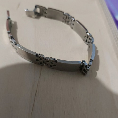Men's stainless steel handcuff bracelet like new