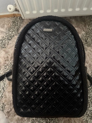 Backpack Doca new, black shoulder bag without damage