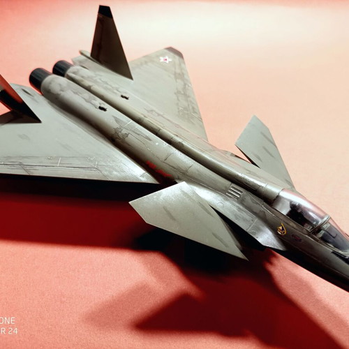 Plastic model 1/72 MIG 1.44 new, airbrushed paint