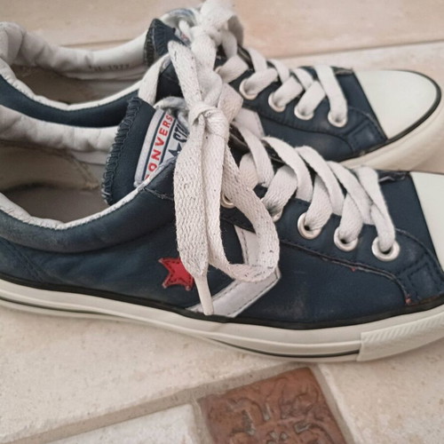 Converse All Star leather used, unisex, size 40, blue