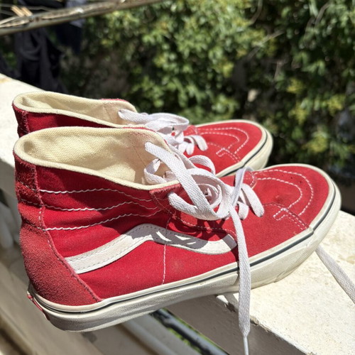 Vans high sneakers, red, size 38.5