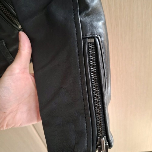 Diesel leather jacket used, size Small, black