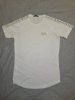 Reckless t-shirt like new, size S, white and gold