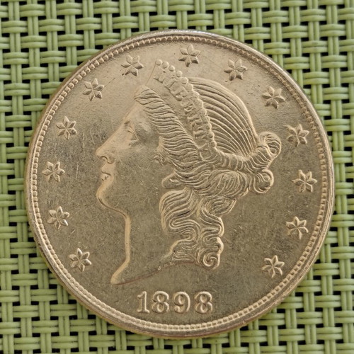 Gold Double Eagle Liberty Head $20 1898-S coin new