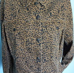 Bpc Selection Leopard Print Denim Jacket like new, sizes XXL-4XL