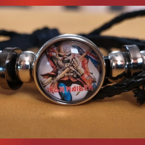 Iron Maiden The Trooper bracelet new, black layered design
