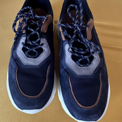 Massimo Dutti men's sneakers like new, real suede, blue and brown