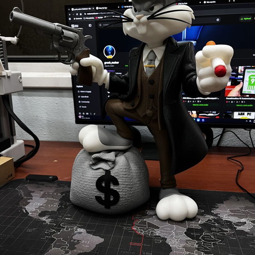 Bugs Bunny Mafia Style Figure 50cm New