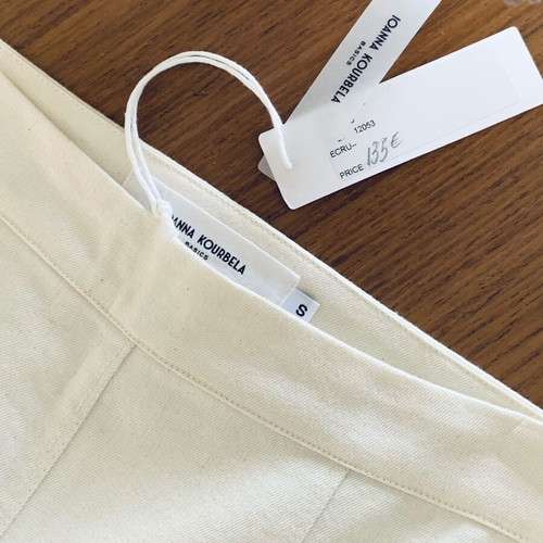Ioanna Kourbela jeans new, ecru, high-waisted, fitted