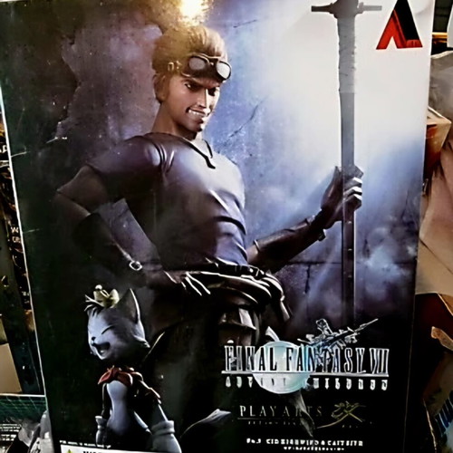 Final Fantasy VII Advent Children Play Arts Kai Cid Highwind Cait Sith figure like new