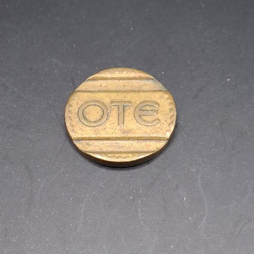 Collectible OTE telephone token used, 1965, brass