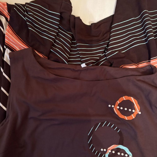 Summer dress like new, brown, size XL fitting smaller