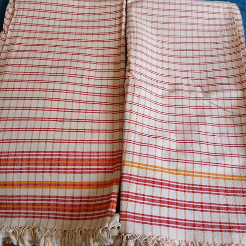 Woven table linens like new, two checkered, size 90×202