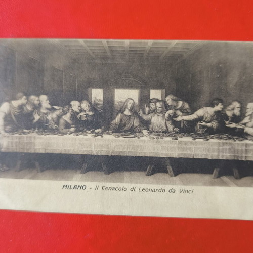 Last Supper Collectible Postcard used, early 1900s, Milan Italy